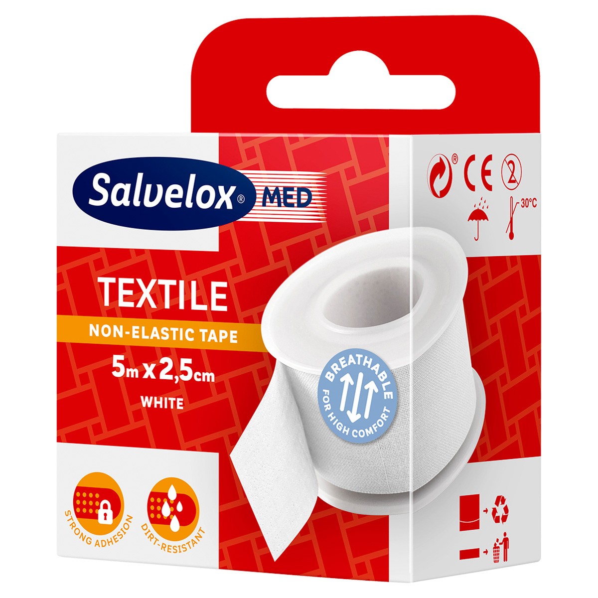Salvelox esparadrapo textil blanco 5x2,5cm Imagen de Salvelox esparadrapo textil blanco 5x2,5cm