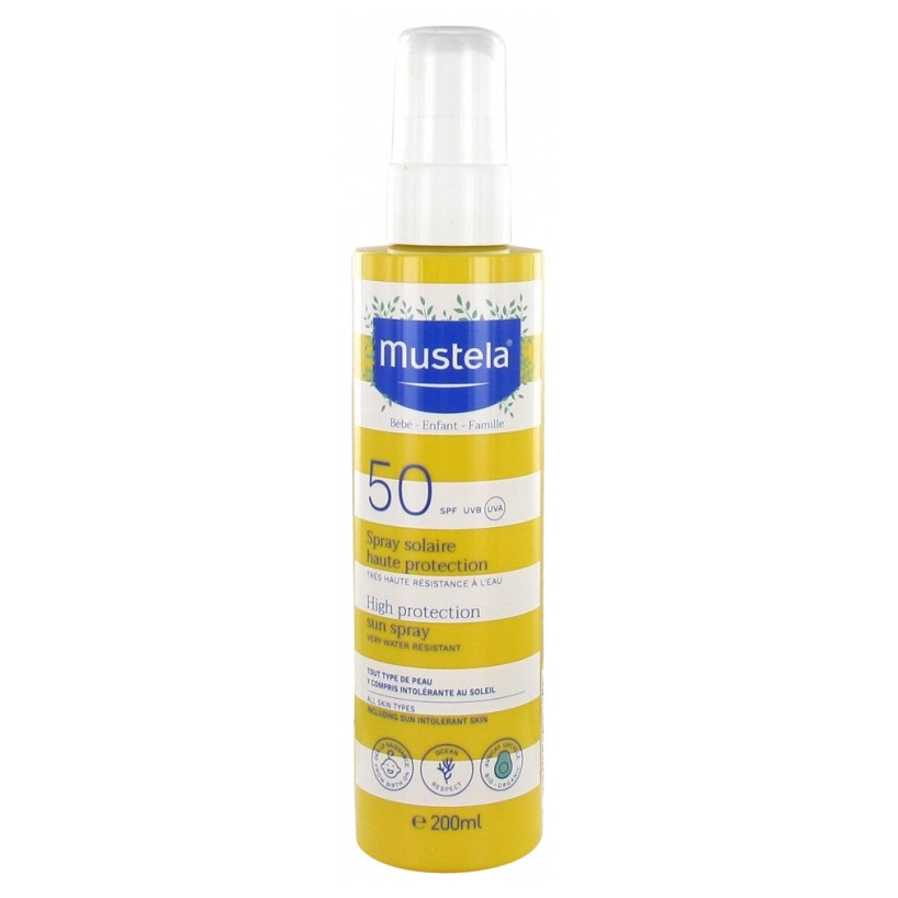 Mustela spray alta protección spf50 200ml Imagen de Mustela spray alta protección spf50 200ml