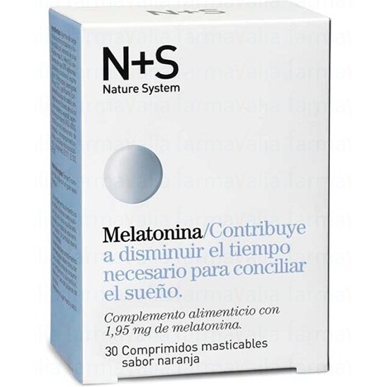 N+S MELATONINA 30 COMPRIMIDOS MASTICABLE Imagen de N+S MELATONINA 30 COMPRIMIDOS MASTICABLE