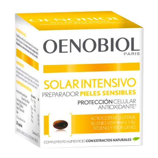 Oenobiol solar intensivo piel sensible 30 cápsulas Imagen de Oenobiol solar intensivo piel sensible 30 cápsulas