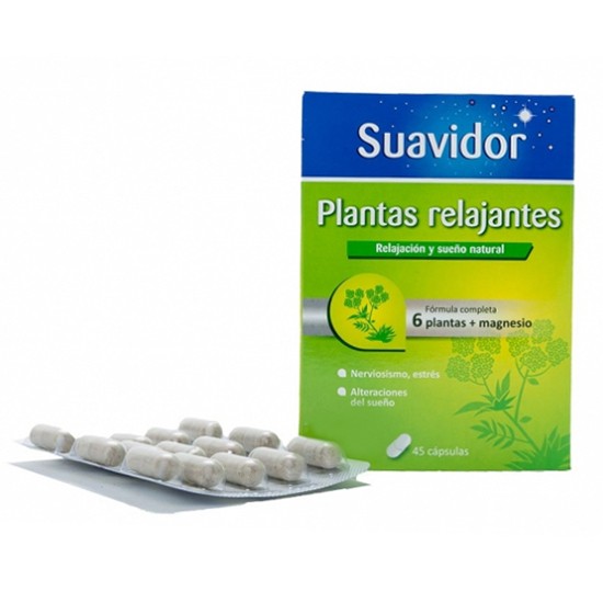 SUAVIDOR PLANTAS RELAJANTES 45 CAPSULAS Imagen de SUAVIDOR PLANTAS RELAJANTES 45 CAPSULAS