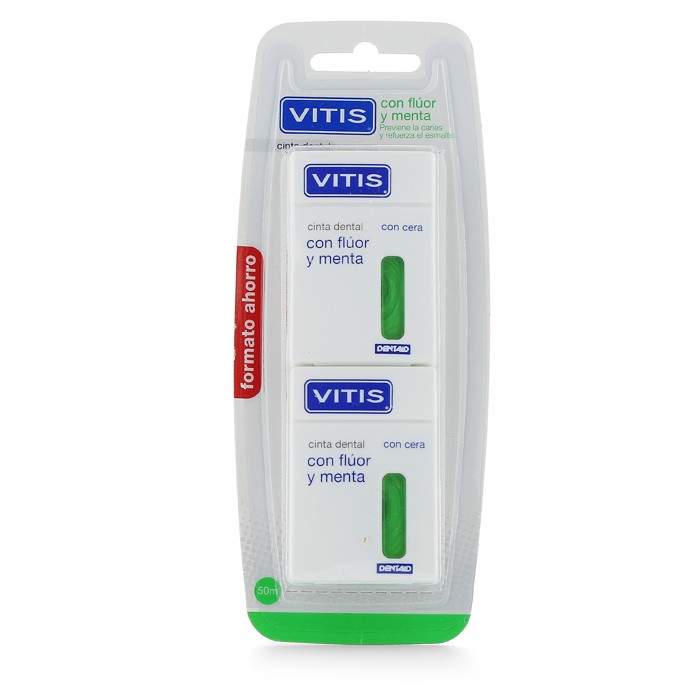 Vitis Cinta dental cera fluor men. DUPLO Imagen de Vitis Cinta dental cera fluor men. DUPLO