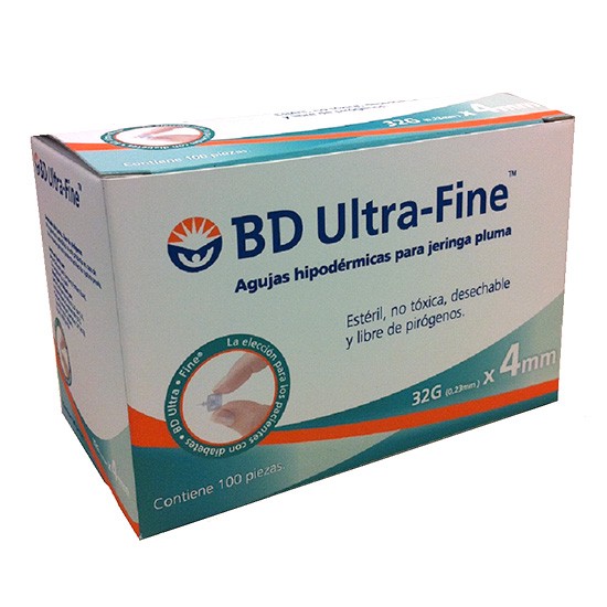 Bd pluma insulina 4mm 100uds R.320211 Imagen de Bd pluma insulina 4mm 100uds R.320211