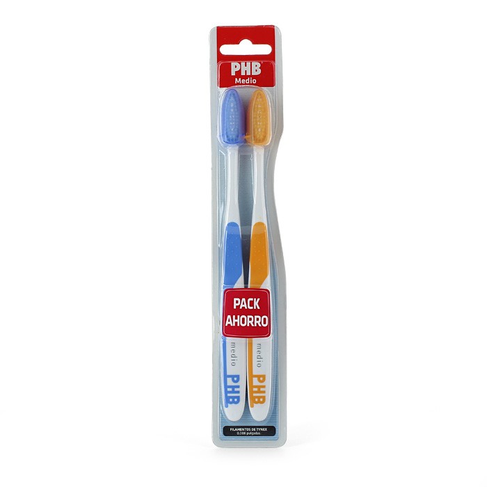Phb cepillo dental plus medio 2u Imagen de Phb cepillo dental plus medio 2u