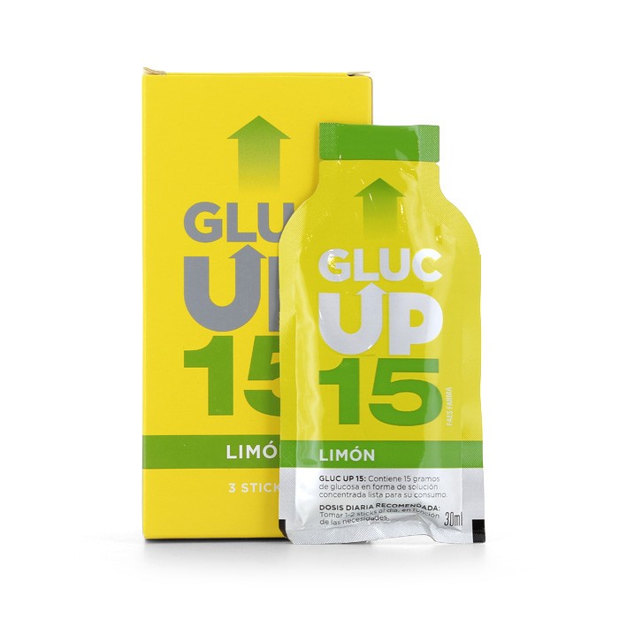 GLUC UP LIMON 15 GR X 3 STICKS DE 30 ML Imagen de GLUC UP LIMON 15 GR X 3 STICKS DE 30 ML