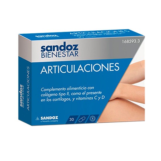 Sandoz Bienestar Articulacion 40mg 30 cápsulas Imagen de Sandoz Bienestar Articulacion 40mg 30 cápsulas
