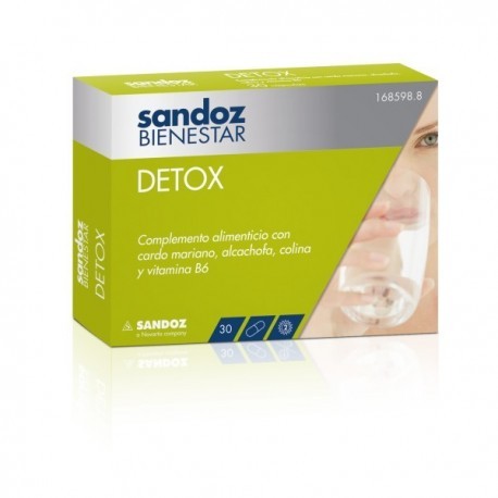 Sandoz Bienestar Detox 30 cápsulas Imagen de Sandoz Bienestar Detox 30 cápsulas