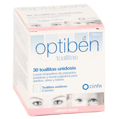 OPTIBEN TOALLITAS OCULARES 30 UDS Imagen de OPTIBEN TOALLITAS OCULARES 30 UDS