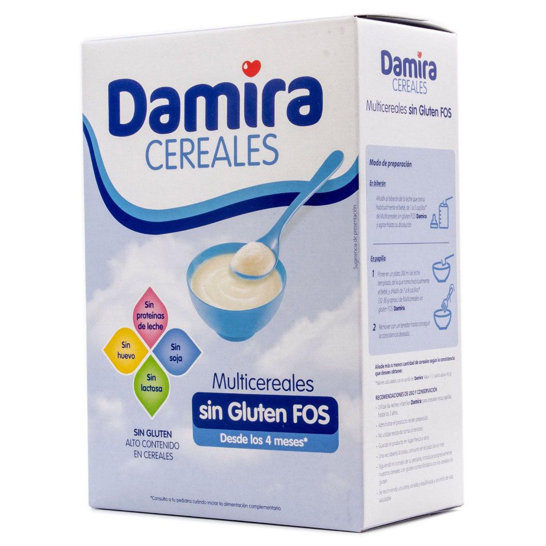 Damira 8 cereales sin gluten FOS 600g Imagen de Damira 8 cereales sin gluten FOS 600g