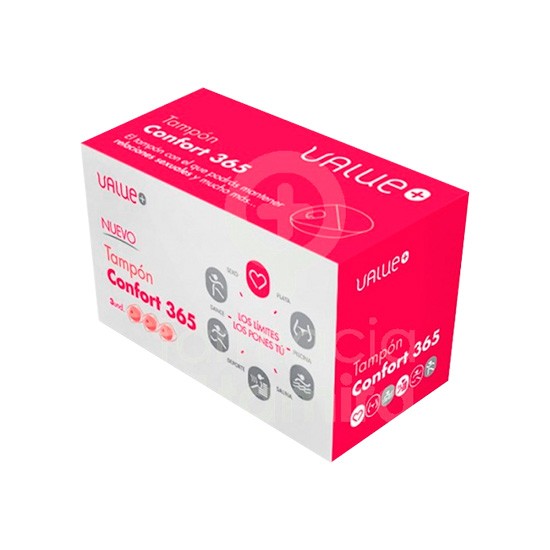 Dialfarma Value tampon confort 365 3 tampones Imagen de Dialfarma Value tampon confort 365 3 tampones