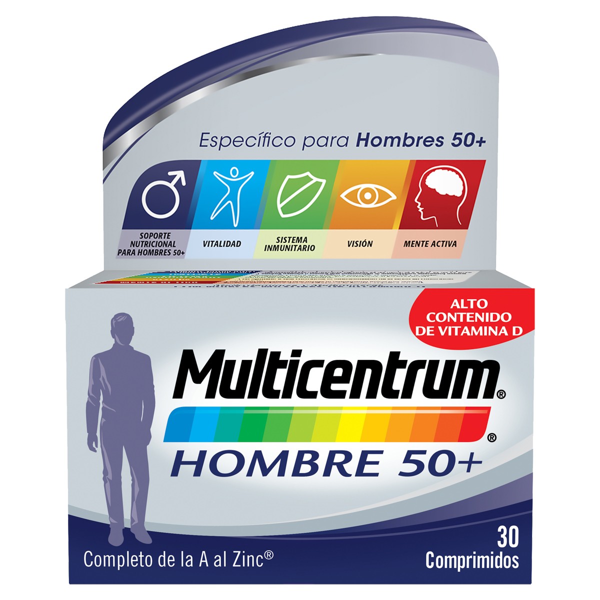 Multicentrum hombre 50+ 30 comprimidos Imagen de Multicentrum hombre 50+ 30 comprimidos