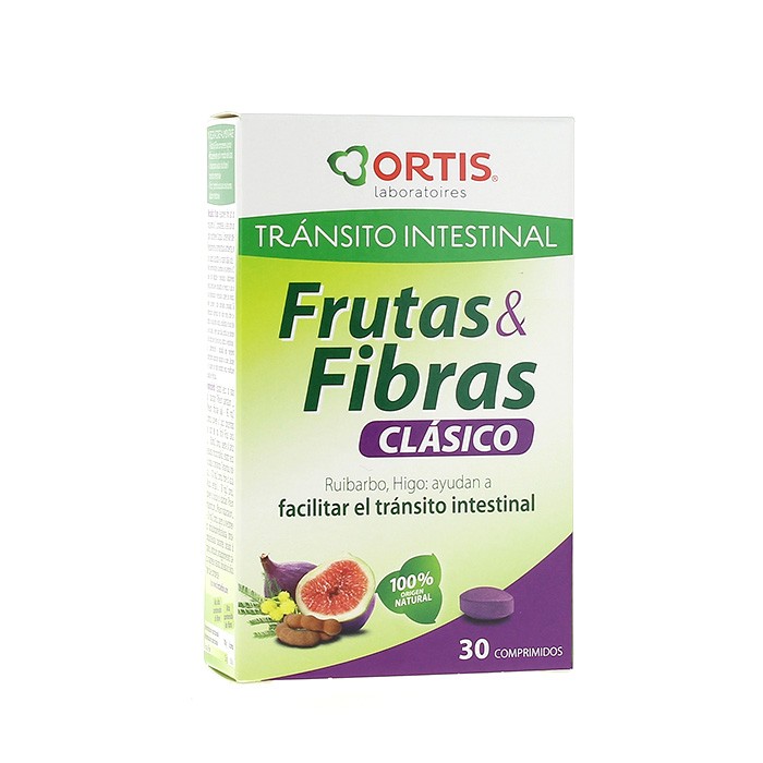 Ortis frutas fibras clasico 30 comprimidos Imagen de Ortis frutas fibras clasico 30 comprimidos
