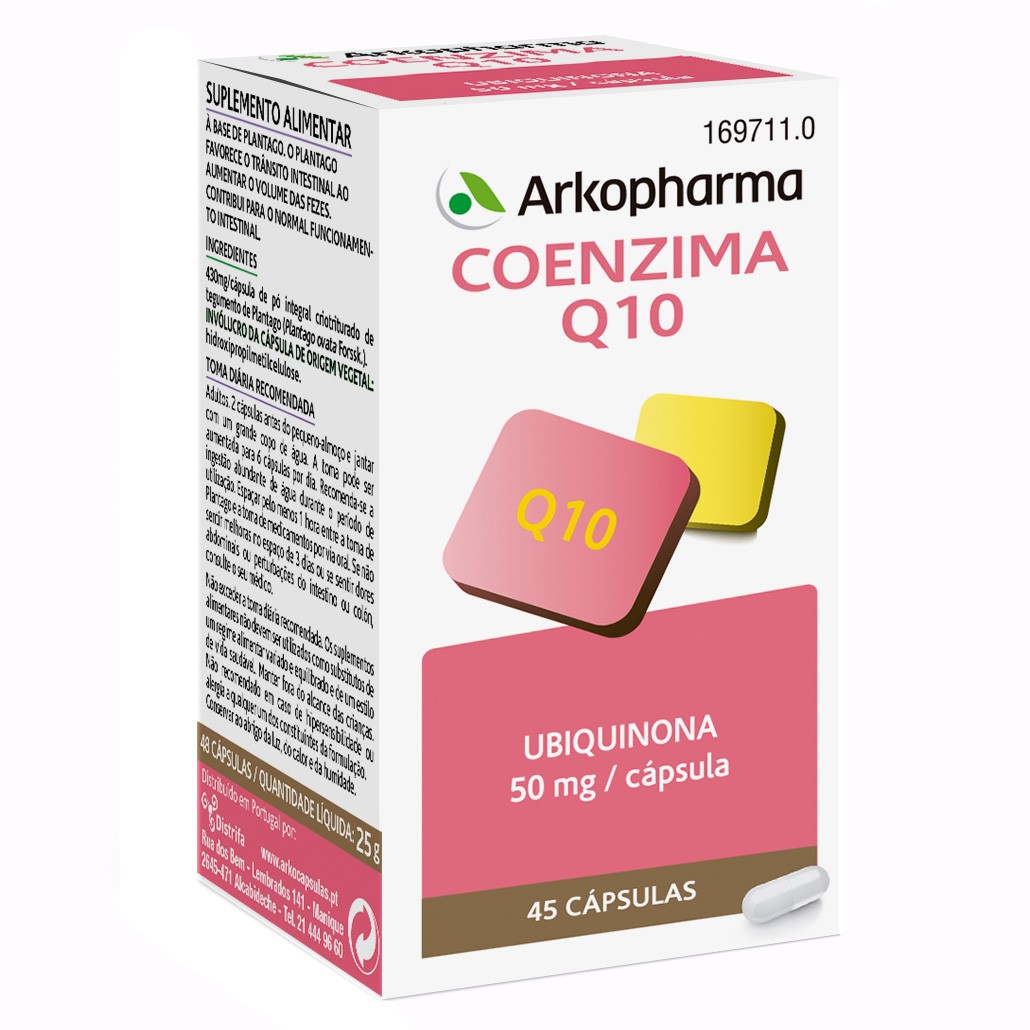 Arkopharma Arkovital coenzima Q10 45 cápsulas Imagen de Arkopharma Arkovital coenzima Q10 45 cápsulas