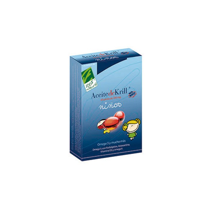 ACEITE KRILL NIÑOS 60PERLAS 100% NATURAL Imagen de ACEITE KRILL NIÑOS 60PERLAS 100% NATURAL