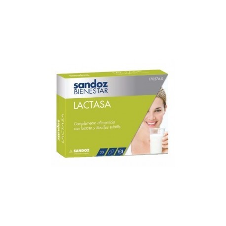 Sandoz Bienestar Lactasa 30 cápsulas Imagen de Sandoz Bienestar Lactasa 30 cápsulas