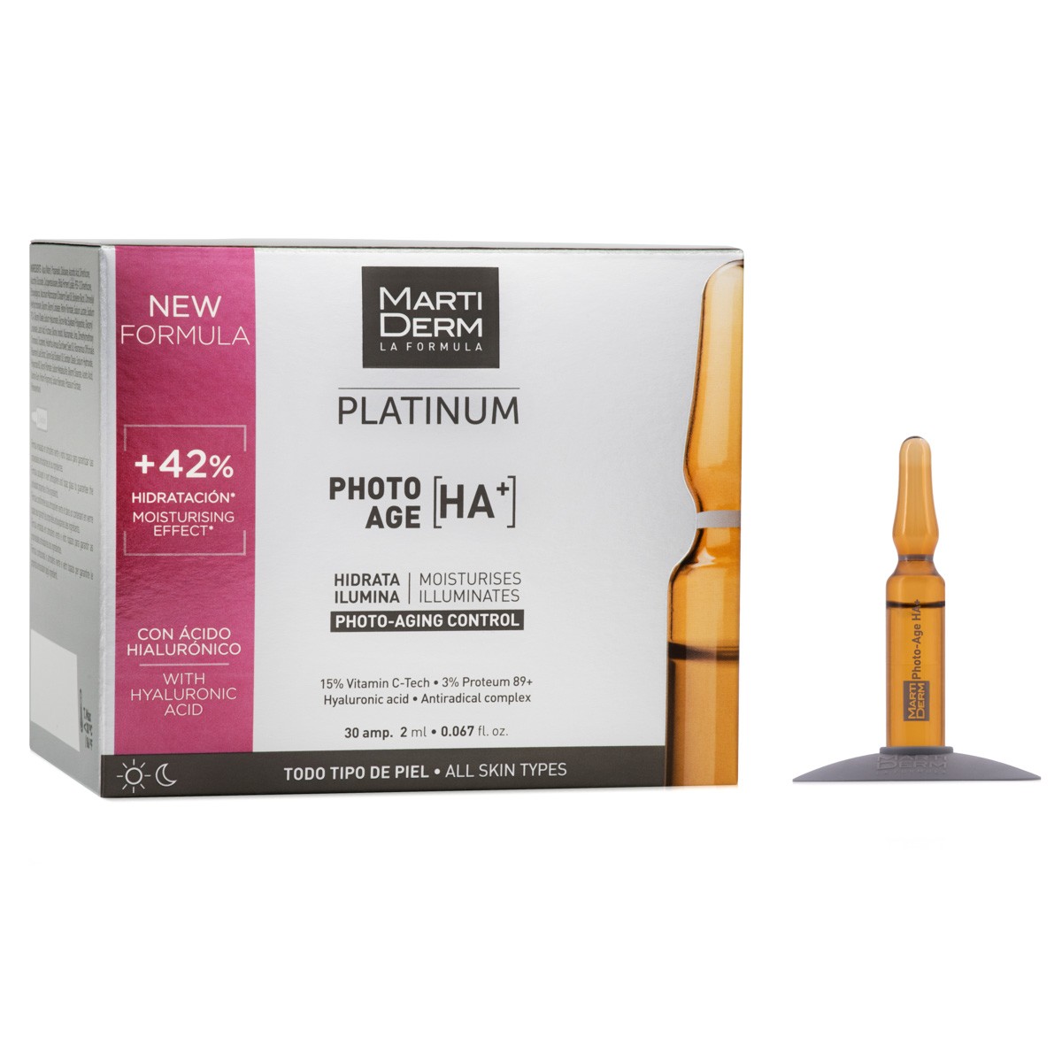 Imagen de MartiDerm Platinum Photo-Age HA+ 30 ampollas