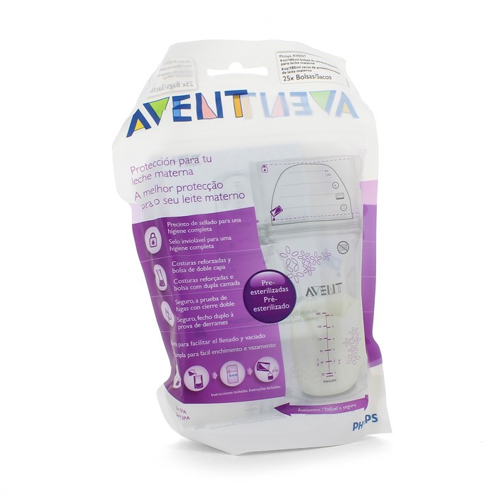 Avent Bolsas de leche materna 25uds Imagen de Avent Bolsas de leche materna 25uds