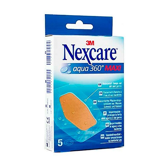 Nexcare Aqua 360º maxi apósitos 5u Imagen de Nexcare Aqua 360º maxi apósitos 5u