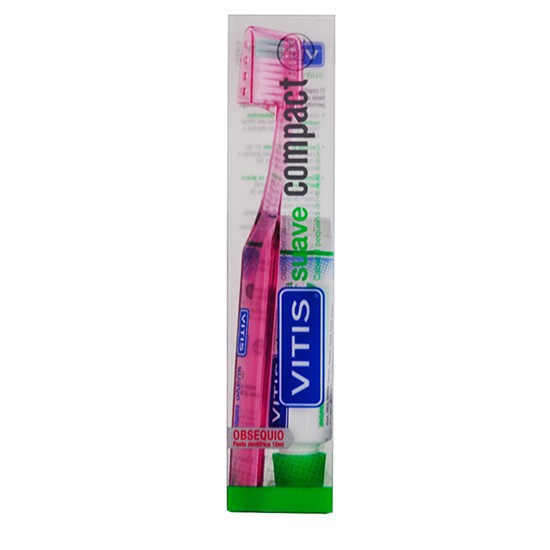 Vitis Cepillo compact suave + Aloe vera 15ml Imagen de Vitis Cepillo compact suave + Aloe vera 15ml