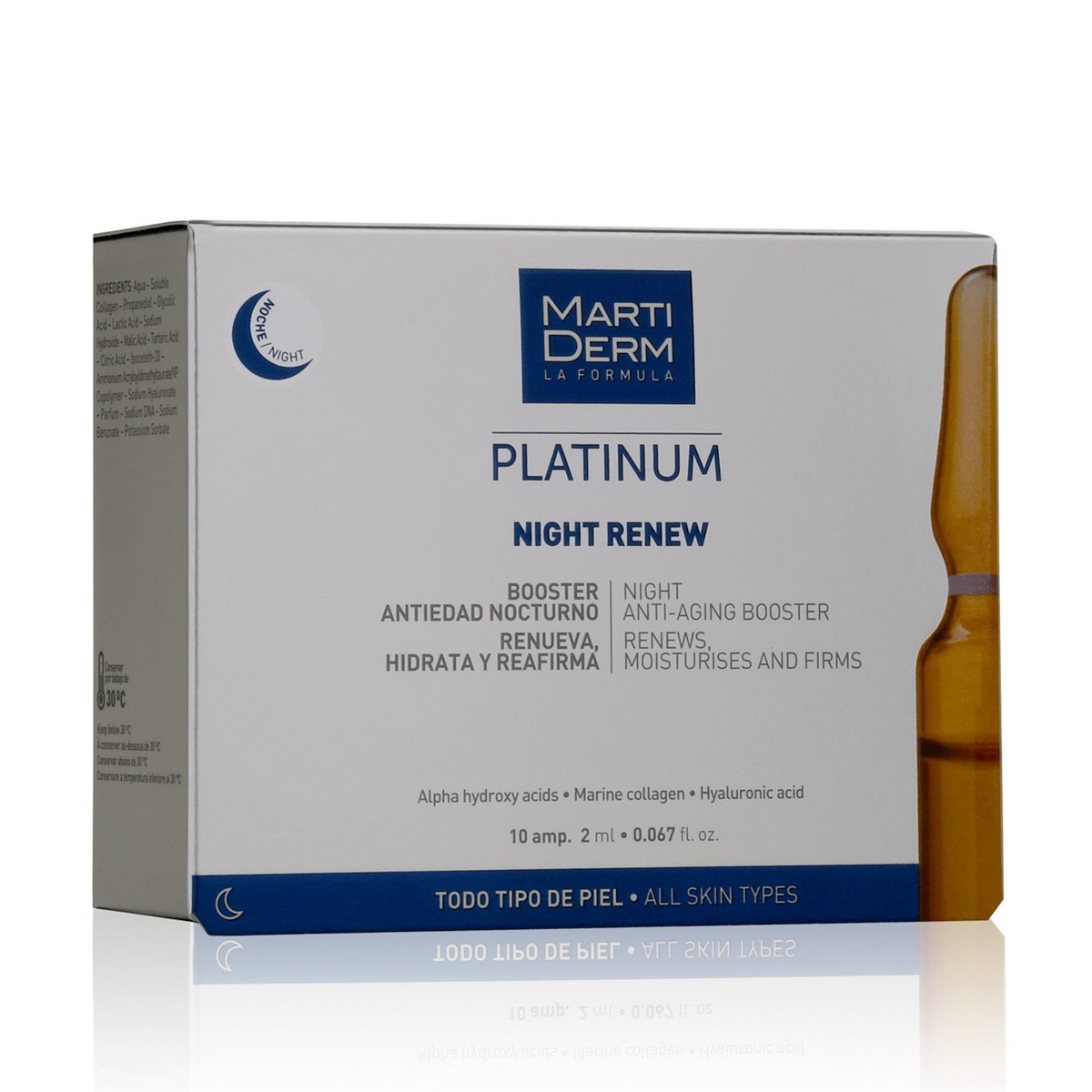 MartiDerm Platinum Night Renew 10 ampollas Imagen de MartiDerm Platinum Night Renew 10 ampollas