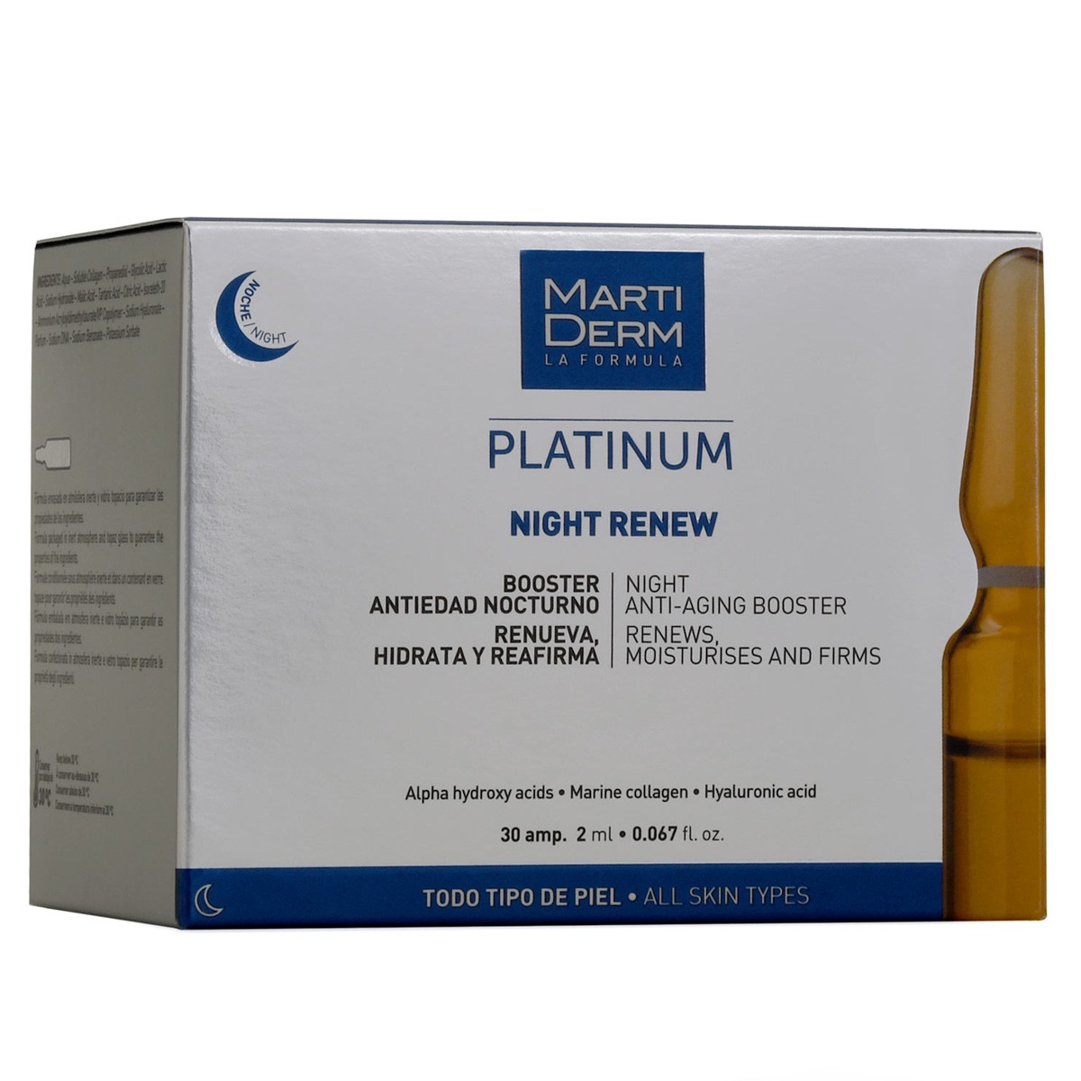 MartiDerm Platinum Night Renew 30 ampollas Imagen de MartiDerm Platinum Night Renew 30 ampollas