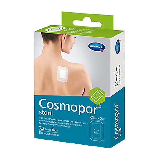 Cosmopor Estéril 7,2x5cm 5 apósitos Imagen de Cosmopor Estéril 7,2x5cm 5 apósitos