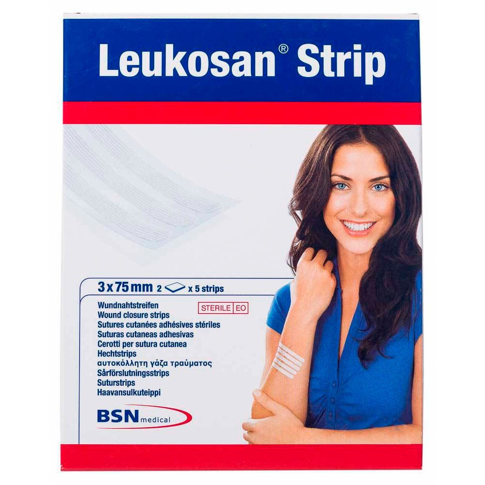 Leukosan strip 3 mm x 75 mm 2 uds Imagen de Leukosan strip 3 mm x 75 mm 2 uds