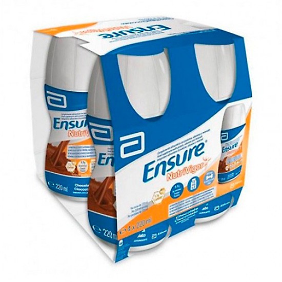 ENSURE NUTRIVIGOR CHOCOLATE 220ML X 4UDS Imagen de ENSURE NUTRIVIGOR CHOCOLATE 220ML X 4UDS
