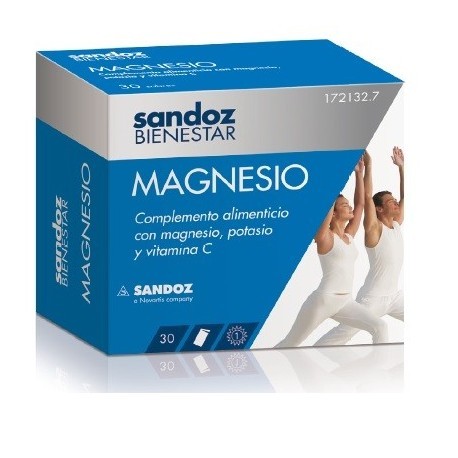 Sandoz Bienestar Magnesio + Potasio 30 sobres Imagen de Sandoz Bienestar Magnesio + Potasio 30 sobres