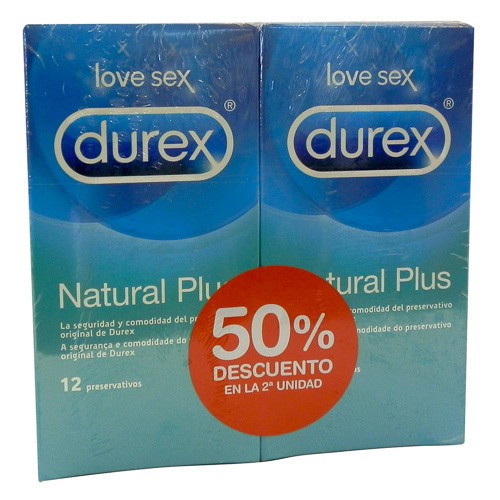 Durex Natural Plus preservativos 2x12 uds Imagen de Durex Natural Plus preservativos 2x12 uds