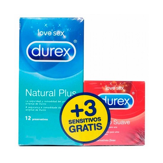 Durex preservativo natural plus 12+3 sensitivo Imagen de Durex preservativo natural plus 12+3 sensitivo