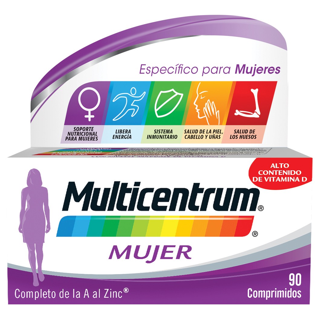 Multicentrum Mujer multivitamínico 90 comprimidos Imagen de Multicentrum Mujer multivitamínico 90 comprimidos