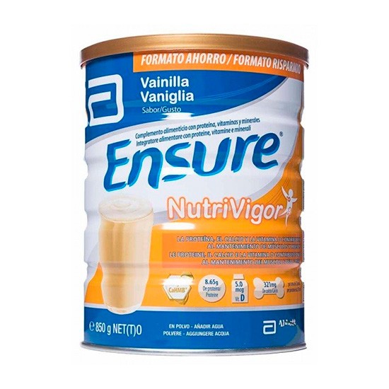 Ensure nutrivigor vainilla 850g Imagen de Ensure nutrivigor vainilla 850g