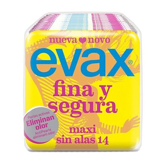 Compresas Evax Fina y segura Maxi 14u Imagen de Compresas Evax Fina y segura Maxi 14u