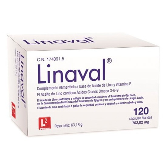 Linaval 702,02 mg 120 capsulas Imagen de Linaval 702,02 mg 120 capsulas