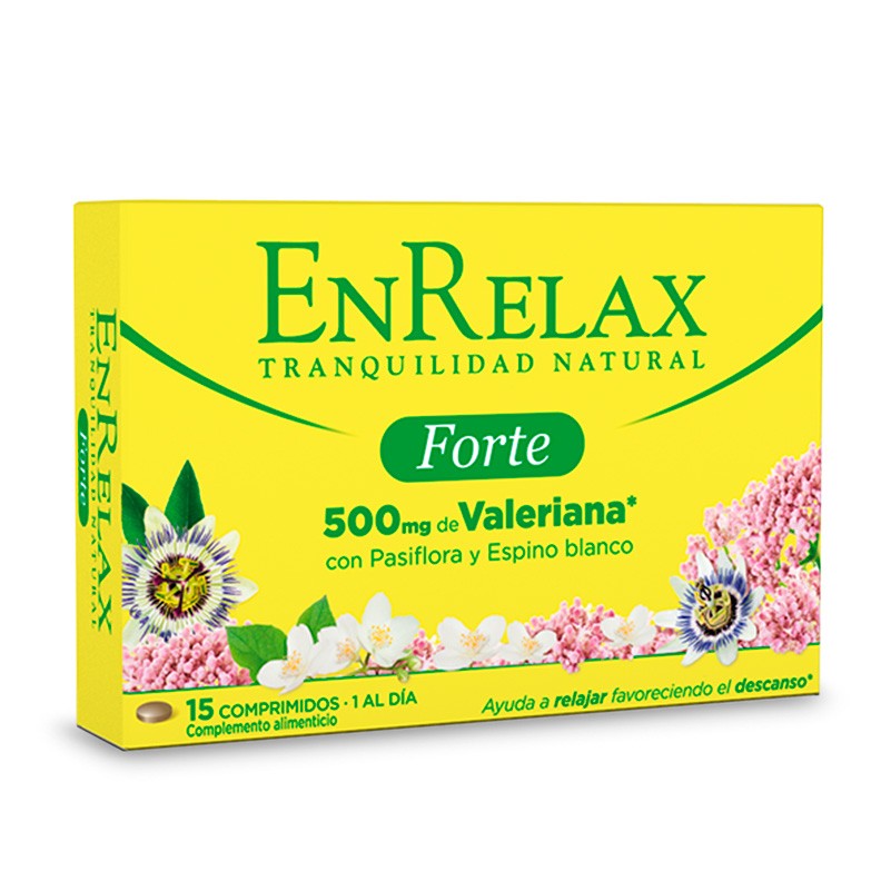 Enrelax forte valeriana 15 comprimidos Imagen de Enrelax forte valeriana 15 comprimidos