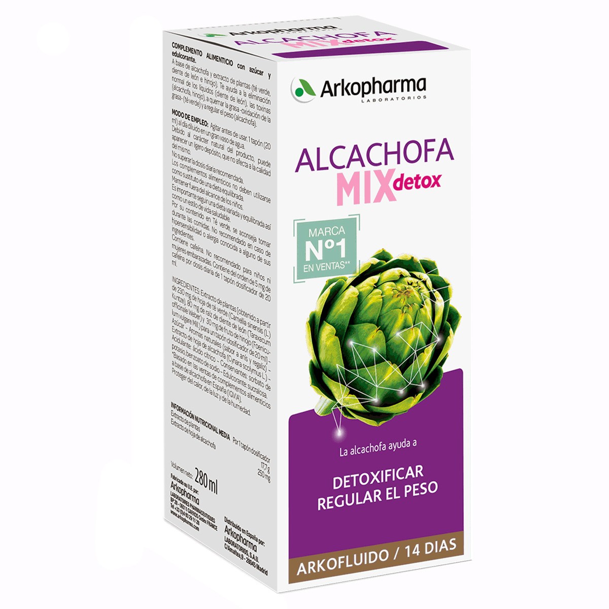 ARKOFLUIDO ALCACHOFA MIX 280 ML Imagen de ARKOFLUIDO ALCACHOFA MIX 280 ML