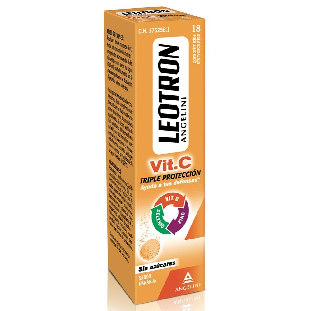 Leotron vit. c 18 comprimidos efervescen Imagen de Leotron vit. c 18 comprimidos efervescen