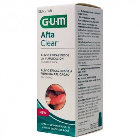 GUM AFTACLEAR COLUTORIO 120 ML Imagen de GUM AFTACLEAR COLUTORIO 120 ML