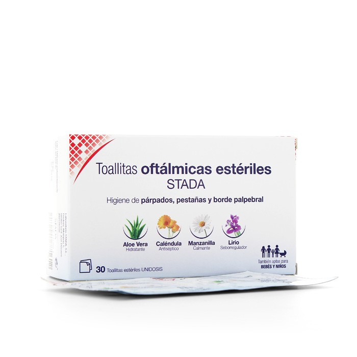 CARE+ TOALLITAS OFTÁLM ESTERIL STADA 30U Imagen de CARE+ TOALLITAS OFTÁLM ESTERIL STADA 30U