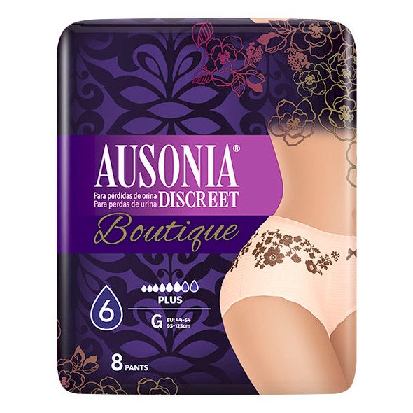 Ausonia discreet pants boutique t/g 8u Imagen de Ausonia discreet pants boutique t/g 8u