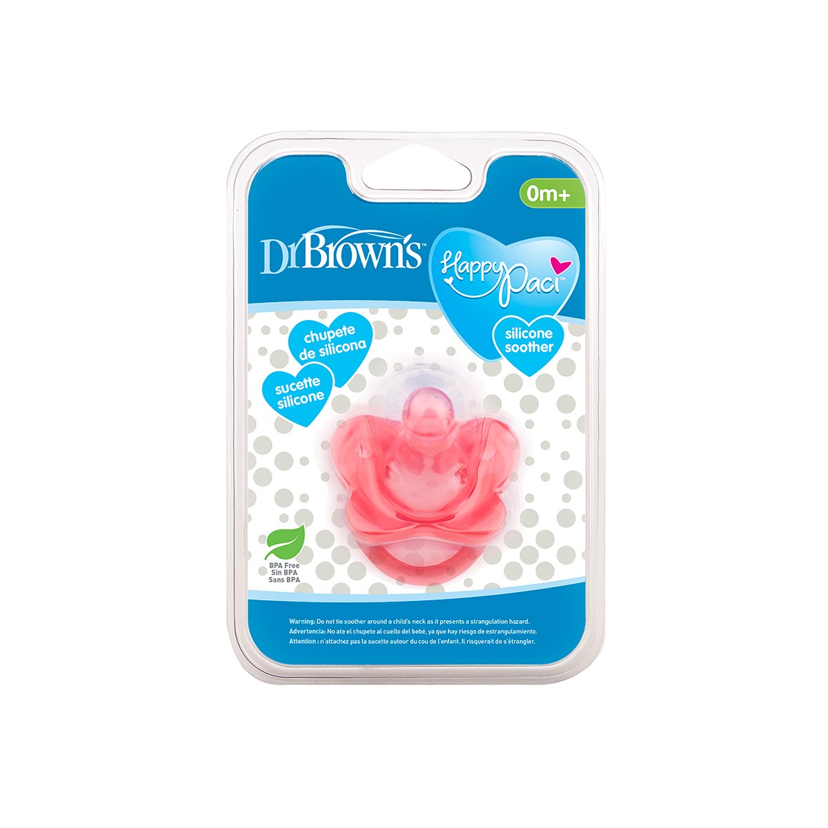 Dr.Brown's chupete silicona rosa 0-6 meses Imagen de Dr.Brown's chupete silicona rosa 0-6 meses