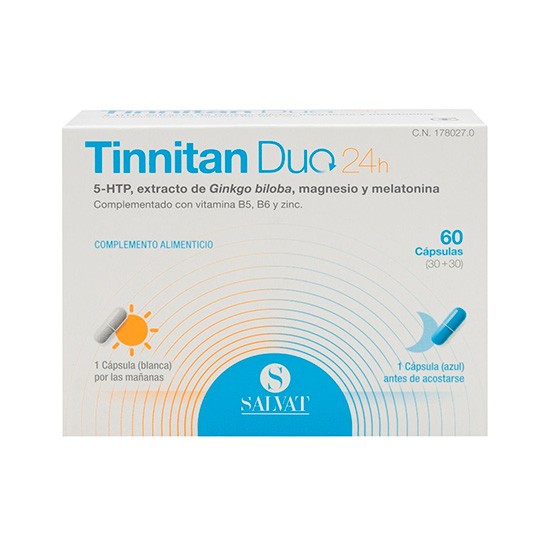Tinnitan duo 24h 60 cápsulas Imagen de Tinnitan duo 24h 60 cápsulas