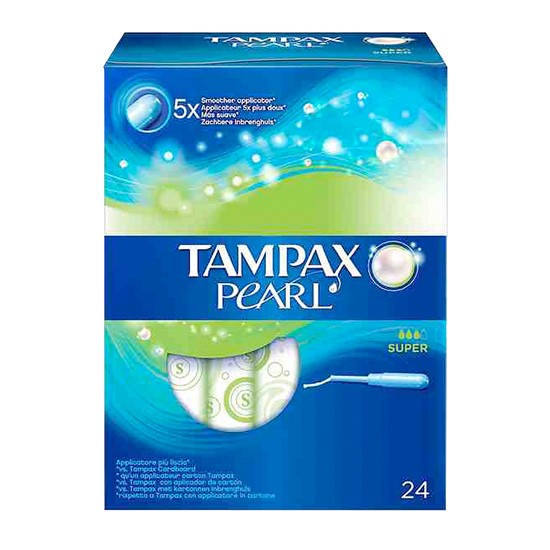 Tampax tampones pearl super 24 uds Imagen de Tampax tampones pearl super 24 uds