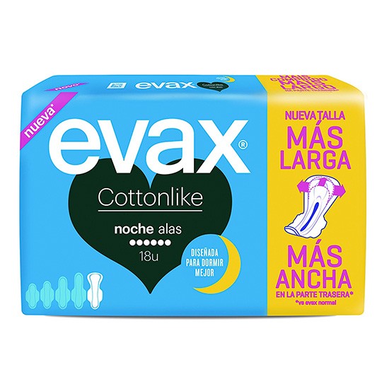 Evax compresas cottonlike noche alas 18und Imagen de Evax compresas cottonlike noche alas 18und