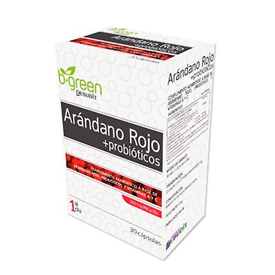 Bgreen Arándano rojo y probiótico 30 cápsulas Imagen de Bgreen Arándano rojo y probiótico 30 cápsulas