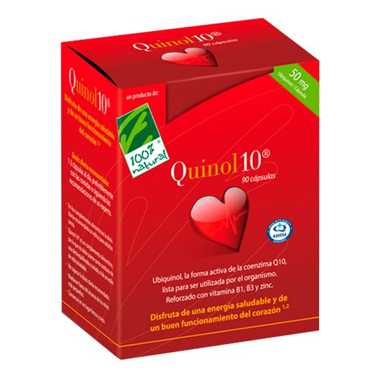 Cien por Cien Quinol-10 90 cápsulas 100mg Imagen de Cien por Cien Quinol-10 90 cápsulas 100mg