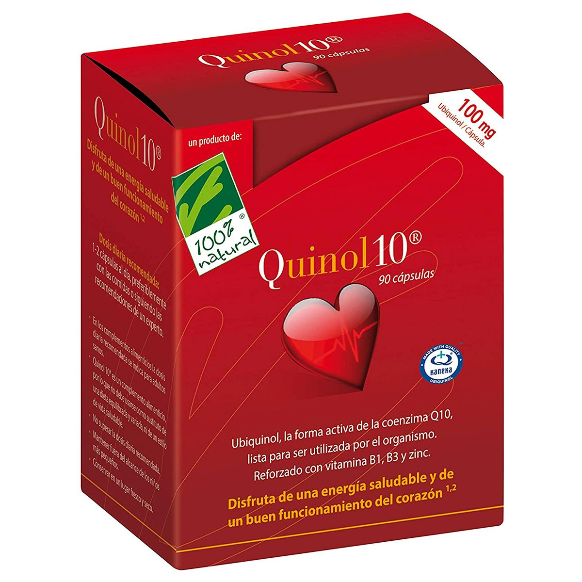 Cien por Cien Quinol-10 90 cápsulas 50mg Imagen de Cien por Cien Quinol-10 90 cápsulas 50mg