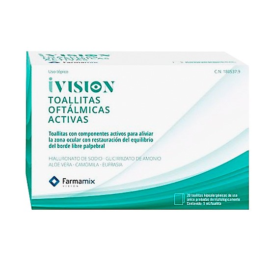 Ivision toallitas activas 20uds Imagen de Ivision toallitas activas 20uds