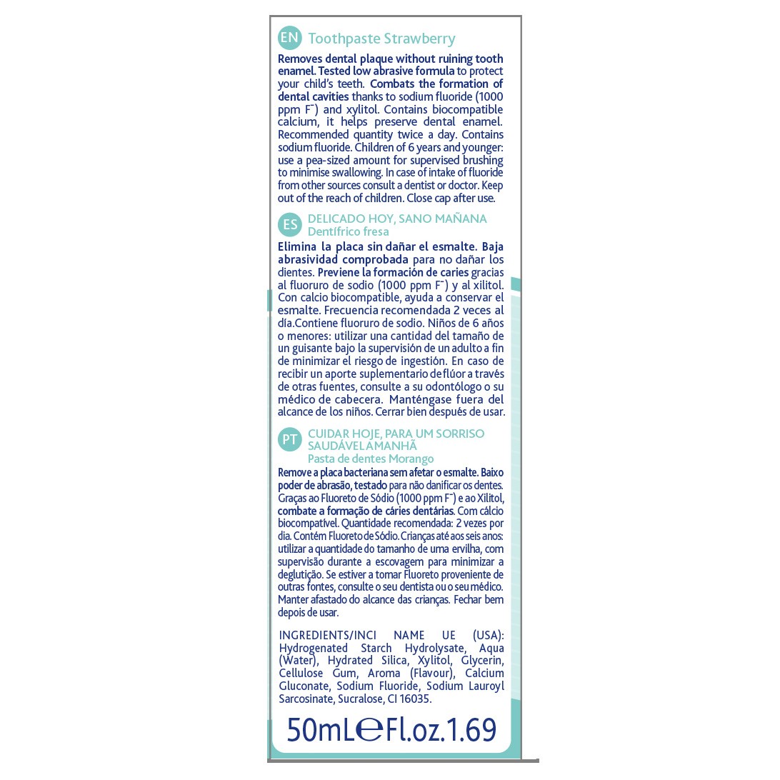 Imagen de Chicco Pasta dental Fresa +12 meses 50 ml
